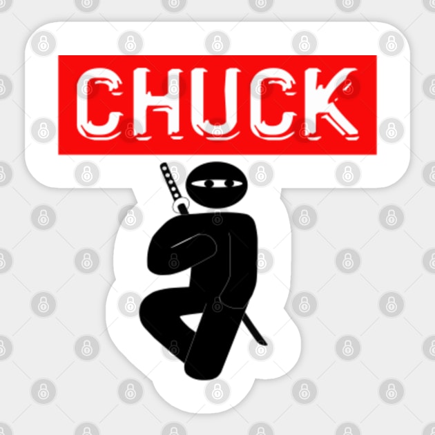 Chuck Ninja Man Classic 0A Sticker by Ratherkool